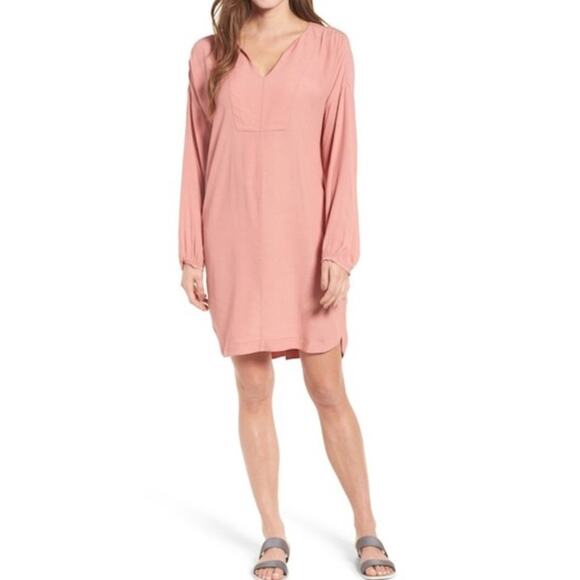 Madewell Pink New Du Jour Tunic Rosewood dress - Picture 1 of 8